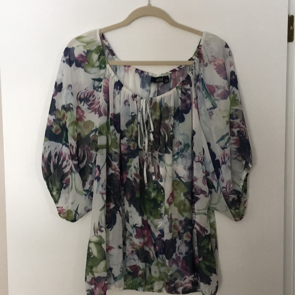 Floral top and pink tank